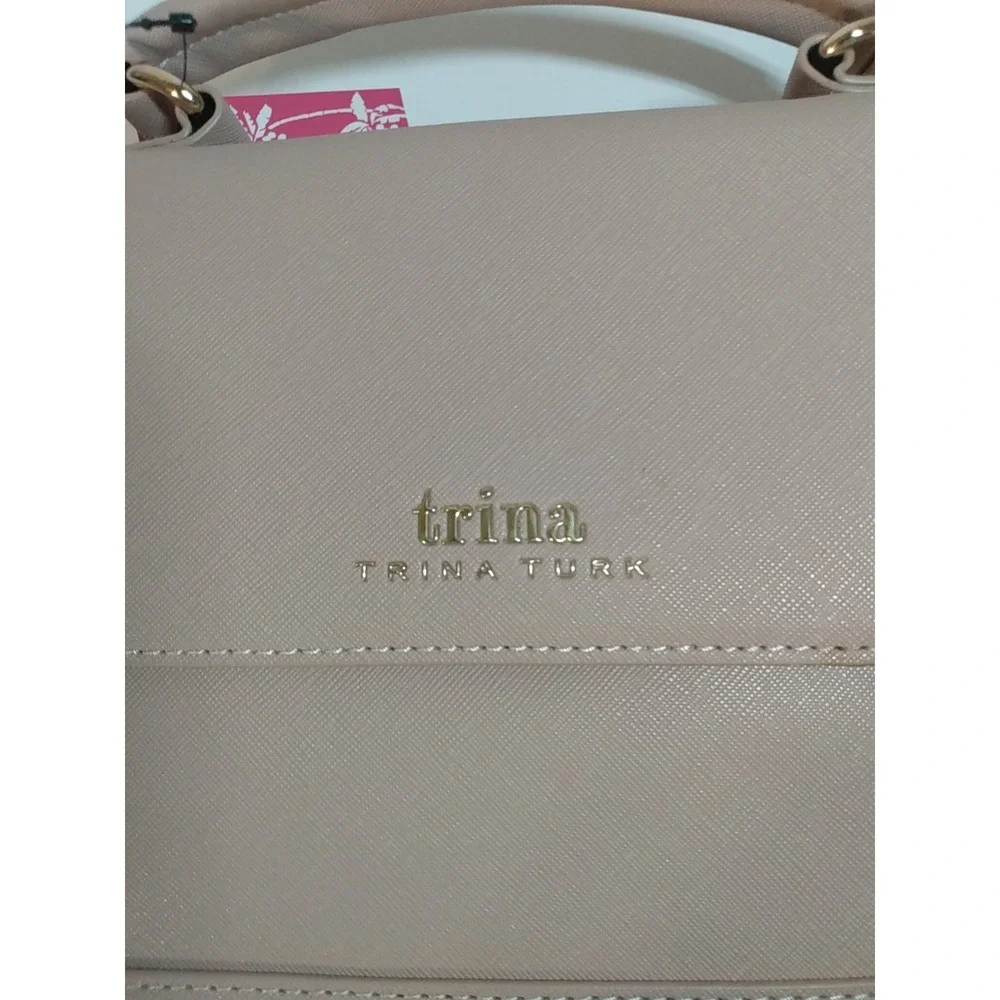 NWT Trina Turk Medium Blush Pink Satchel Purse Detach Strap MSRP 148.00